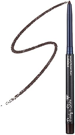 Cocoa Brown Eternity All Natural Waterproof Mechanical Eyeliner Pencil With Built In Sharpener, Creamy Easy Glide Formula Slides On Smooth Stays Soft For Blending, Moisturizing Jojoba Oil & Vitamin E