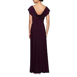 Alex Evenings Women's Long Cowl Neck A-Line