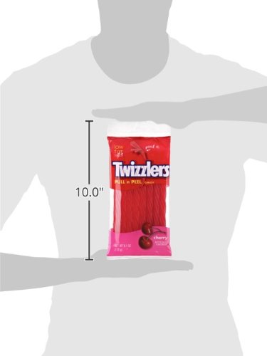 TWIZZLERS PULL ‘N’ PEEL LICORICE CANDY, CHERRY, 6.1 OUNCE