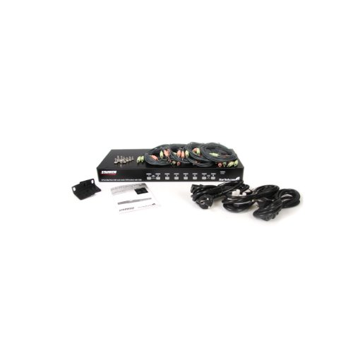 StarTech.com SV831DUSBAU 8 Port Rack Mount USB VGA KVM Switch with Audio (Audio Cables Included)
