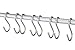 Pro Chef Kitchen Tools Double Utility Hooks - Dual S Hook 10 Pack Set - Hanging S Shaped Heavy Duty Metal Hooks for Outdoor Garage Home Storage Organization - Fits Utensil Rack Rails - Pot Hanger Bar