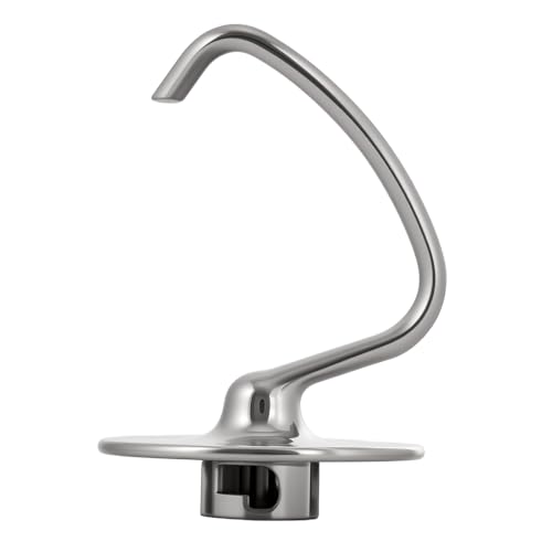 Stainless Steel Dough Hook for Kitchenaid 4.5-5 Qt Tilt-Head Mixers,Dishwasher Safe,Heavy-Duty Replacement K45DH for kitchen aid Dough Hook Attachment