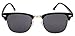 FEISEDY Vintage Half Frame Sunglasses For Men Women Classic Brand Sun Glasses Light Black