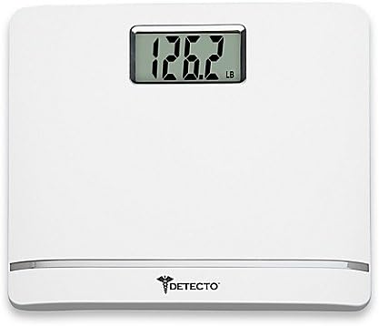 Detecto Plastic LCD Digital Scale in White, 12.2" x 11.6"