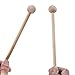 Canomo 2 Pair Wood Mallets Percussion Sticks for Energy Chime, Xylophone, Wood Block, and Bells, 8 Inch Long