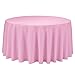 Remedios Round Tablecloth Solid Color Polyester Table Cloth for Bridal Shower Wedding Table – Wrinkle Free Dinner Tablecloth for Restaurant Party Banquet (Pink, 108 inch)