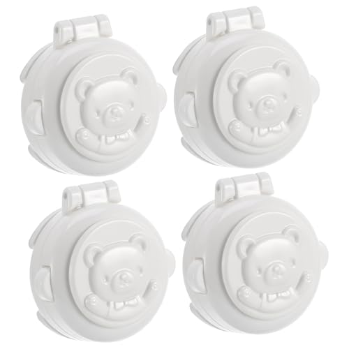 GALPADA 4pcs Safety Lock Button Protection Covers Easy Install Security Lock for Home Appliances Prevent Accidental Pressing No Tools Required Cartoon Design