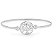 Oxford Diamond Co Tree of Life .925 Sterling Silver Bangle Bracelet