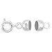 3 PACK Sterling Silver 6 mm Magnetic Clasp Converter for Necklaces Italy, Large size