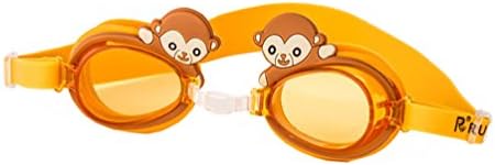 Kids Orange Monkey Cartoon Swimming Goggles
