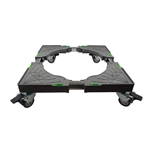 Universal Mobile Base Dolly Roller with 4 Double Wheels 8 Strong Feet Multi-Functional Adjustable Base for Adjustable Dryer, Washing Machine and Refrigerator (4 Double Wheels) - Thumbnail 4