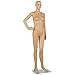 Yaheetech Plastic Female Mannequin Adjustable Realistic Display Full Body Dress Form 68.9in Height w/Base