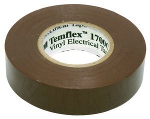 (3M 1700C-Brown-3/4x66FT) (3M ID Number 80610736896) 3M(TM) Temflex(TM) General Use Vinyl Electrical Tape 1700C, Brown, 3/4 in x 66 ft (19 mm x 20,1 m), 100 per case [You are purchasing the Min order quantity which is 10 ROLLS]