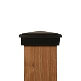4x4 (Nominal) Black Pyramid Slim Profile Fence Post Caps - with 10 Year Warranty