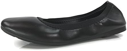 Womens Ultra Comfort Foam Ballet Flat Slip On Shoes, Black, 9