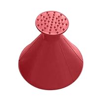 Han Shi-Home Garden Ice Scraper,Cone-Shaped Windshield Outdoor Round Funnel Snow Remover Shovel Tool Red (Red)