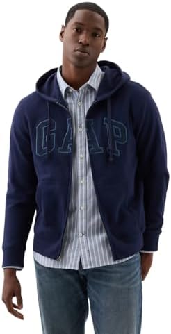 GAP Men's Heritage Logo Quarter Zip Mockneck Pullover, Carls Stone