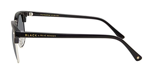 PRIVÉ REVAUX"Headliner" Designer Sunglasses, Black/Grey - Thumbnail 3
