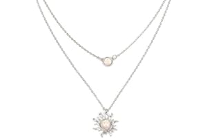 Women'S Turquoise Sun Pendant Necklace Bohemian Layered Bead Necklace Southwest Style Birthday And Christmas Gift