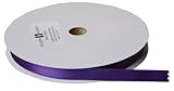 Jillson Roberts Bulk 5/8-Inch Double Faced Satin Ribbon Available in 21 Colors, Purple, 100 Yard Spool (BFR0903)