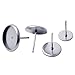BronaGrand 40pcs Stainless Steel Stud Earring Cabochon Setting Post Cup Fit for 12mm,10mm,8mm,6mm(4 Sizes)