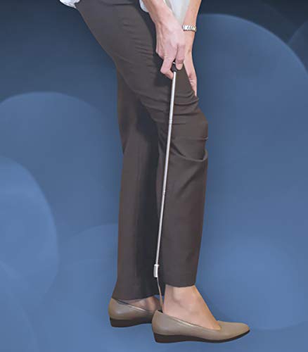 FootMatters Expander Shoe Horn Extra Long Handle - Twist to Lock - Extends 16 to 31 inches
