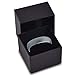 Charming Jewelers  Blue Round Domed Brushed Tungsten Wedding Band Ring, 4mm
