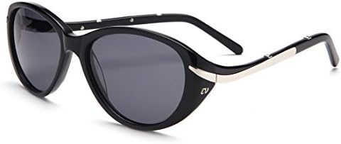 Laura Fairy Polarized Uv400 Women Acetate Sunglasses with Polaroid Gradient Lenses (black)