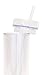 SimplyUnderstated Clear Acrylic Skinny Tumbler 16oz. Double Wall with Lid and Straw