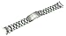 RECHERE 24mm Stainless Steel Bracelet Watch Band Strap Curved End Solid Links Color Silver