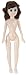 Darice 14 Inch Full Bodied Fashion Doll-Brown Hair