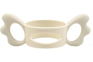 FAREVER Baby Silicone Bottle Handles Wide-Neck Baby Bottle Handle, Outer Diameter Over 6cm for Bottle (1Pack,White)