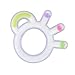 QAZANMAQ Teething Toys Silicone Baby Teether BPA Free Teething Ring Pain Relief Food Grade Chew Toy for Teething with Pacifier Clip
