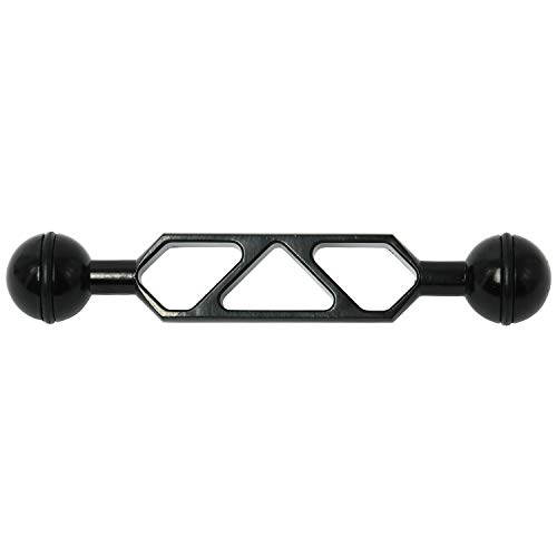 Amarine Made 2 Pack of 5 Double 1" Ball Aluminum Arm for Connecting Strobe/Video Light to Underwater Housing