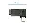 AKORD Right Angled Mini USB Male to Micro USB Female Adapter - Black