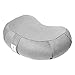 Incline Fit Zafu Yoga Meditation Cushion with Zipper, Round Meditation Pillow Bolster Filled with Buckwheat Hulls With Machine Washable Cotton Cover and Carry Handle, Crescent, Elephant Graythumb 4