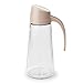 Drizom Non-Drip Glass Oil & Vinegar Container And Dispenser Bottle With Automatic Cap, Leakproof, Automatic Stopper, Precise-Pour Spout, And Non-Slip Handle，17oz(Apricot)