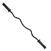 HulkFit 48 Inch EZ Curl Bar Barbell for 2 Inch Olympic Style Strength Training Weight Plates - Multicolor