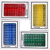 48PCS Kids Plastic Prepared Slides for Microscope of Animals Insects Plants Flowers Sample Specimens for Basic Biological Science Education #81053