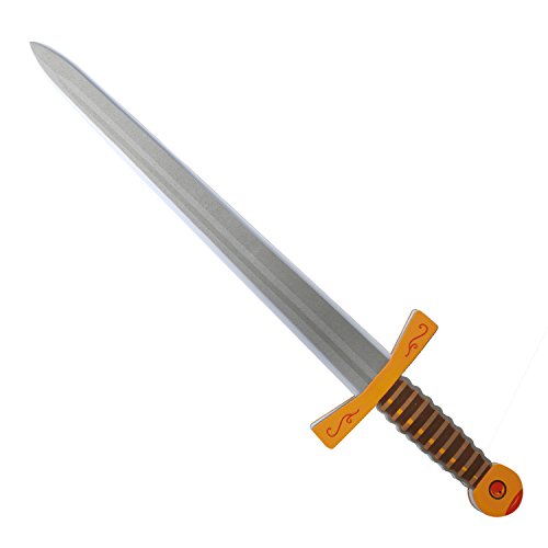 rainbow yuango Pack of 5 26" Assorted EVA Foam Swords Set Warrior Weapons Toy Pretend Playset for Kids Different Designs Including Golden Axe, Hammer, Samurai Swords - Thumbnail 6