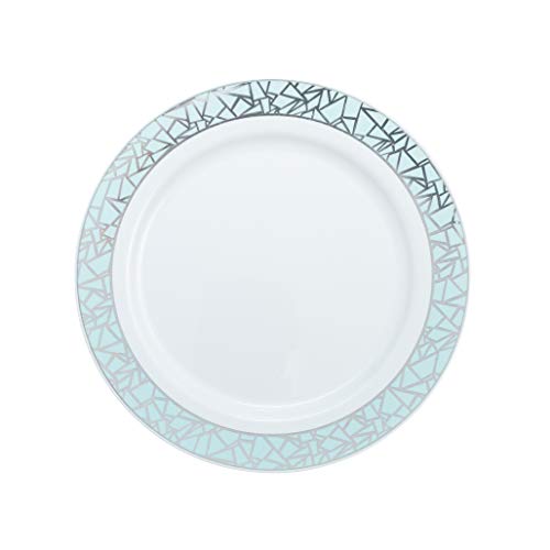 32 Piece White, Gold and Black Plastic Plates Set eBay