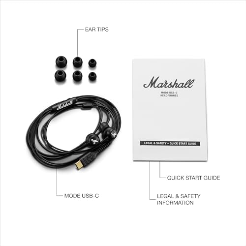 Mode USB-C kabelgebundene Kopfhörer – integriertes Mikrofon, individuelle Passform, knotenfreies Kabel und dynamische Treiber | Sprachassistent | USB-Anschluss