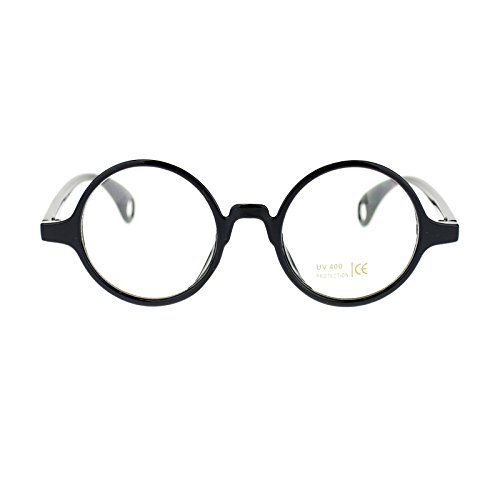 Vintage Clear Lens Glasses Narrow Round Circle Frame Eyeglasses