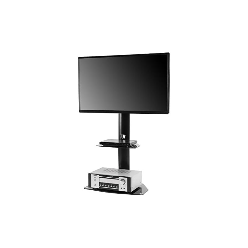 TAVR Swivel Universal Floor TV Stand with Mount and Audio Shelf for 27