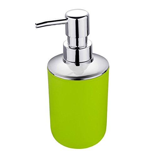 6 Pcs Plastic Bathroom Accessory Set Luxury Bath Accessories Bath Set Lotion Bottles, Toothbrush Holder, Tooth Mug, Soap Dish, Toilet Brush, Trash Can, Rubbish Bin (Green)