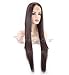 Vedar Celebrity Wigs Luxury Brown Lace Front Wigs for Women Silky Straight Wigs Long Hair Natural Looking Synthetic Lace Wigs Middle Part Flawless Hair Chocolate Hair Wigs Best Lace Front Wigs 22 inch