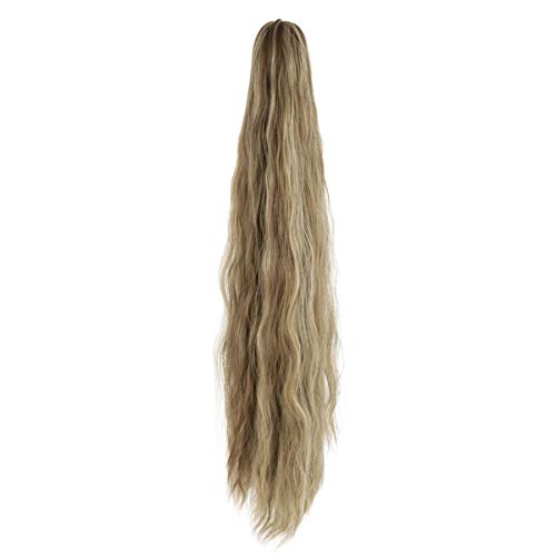 FUT Womens Claw Ponytail Clip in Hair Extensions 21 inches Long Corn Hairpiece