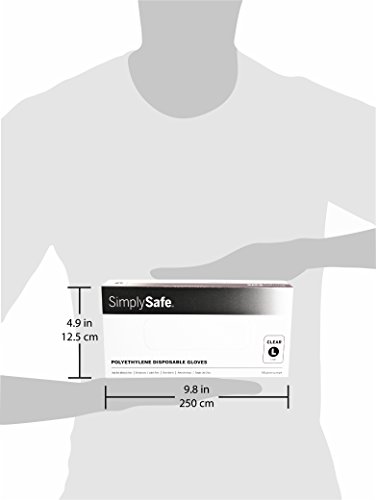 SimplySafe Poly Food Service Disposable Gloves, Translucent, 500 per Box/20 Boxes per case, Large