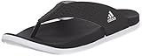 adidas Performance Women's Adilette SC+ Thong W Sandal,Black/White/Metallic Silver,8 M US