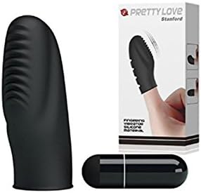 Finger Vibrator Personal Nipple Vibrator,Waterproof,Black